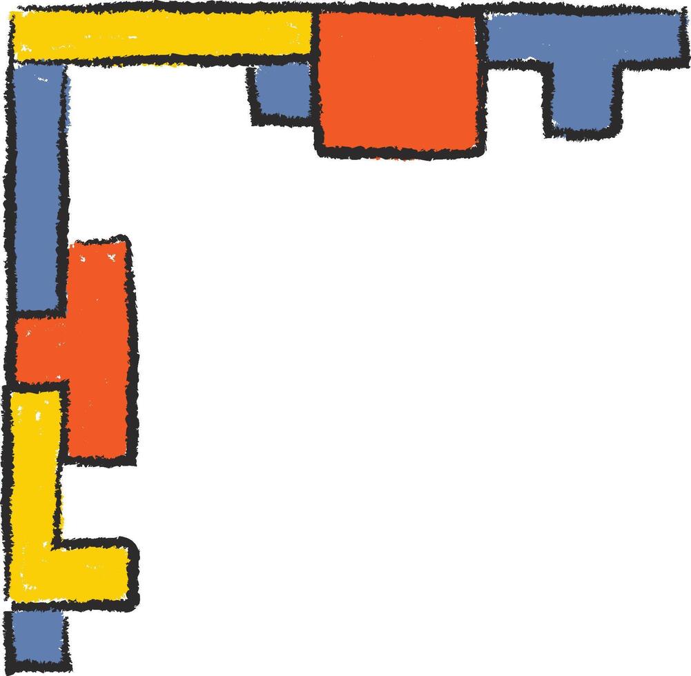 Geometric Corner Doodle vector