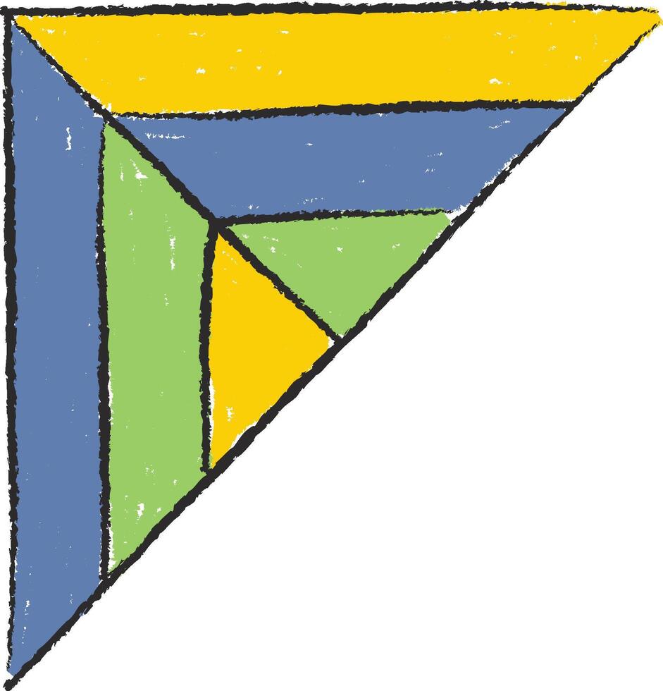 Geometric Triangle Doodle vector