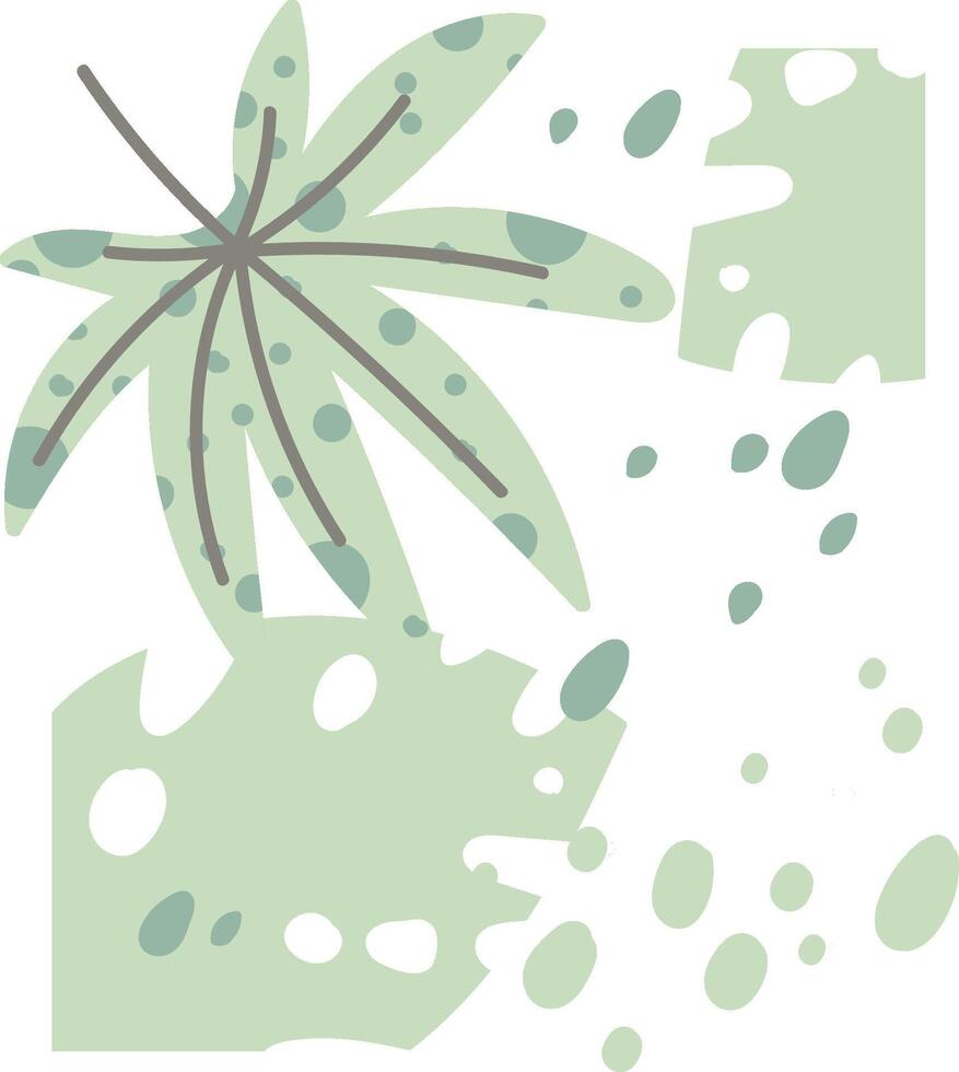Abstract Palm Tree and Shapes Composition vector
