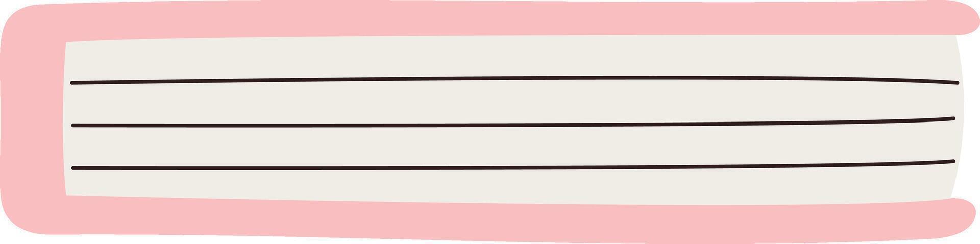 Lying Book Cartoon Element vector
