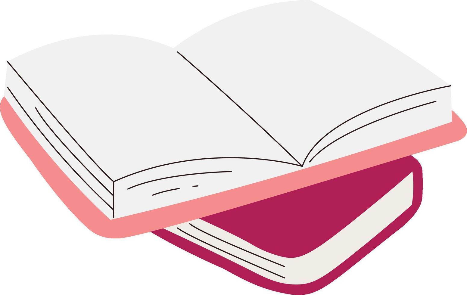 Open Book on Closed Book vector