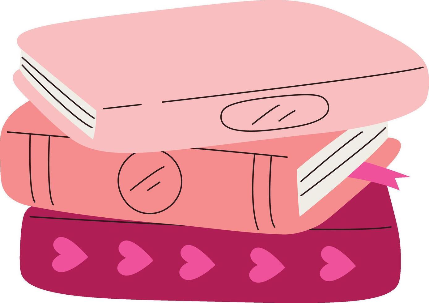Stack of Decorative Books vector
