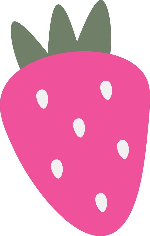 Strawberry with Leaves vector