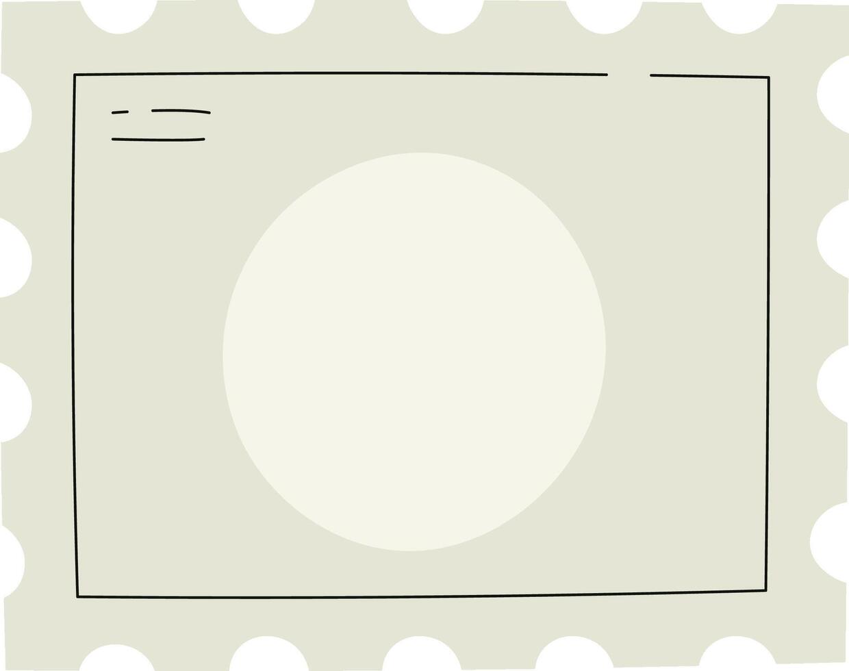 Blank Postage Stamp with Circle vector