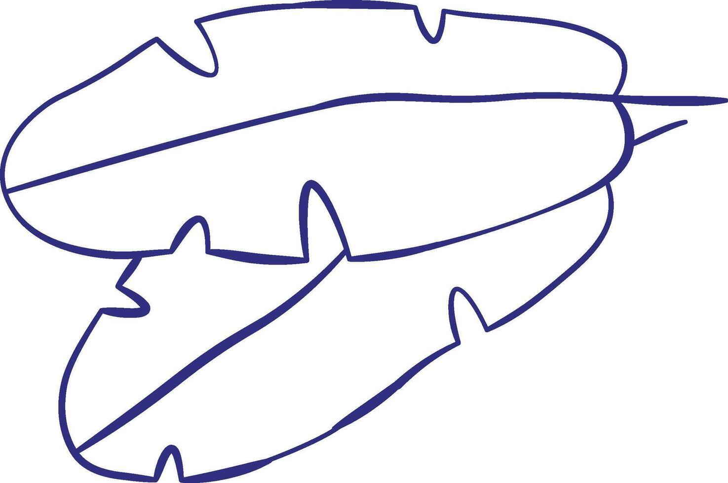 Tropical Leaves Sketch vector