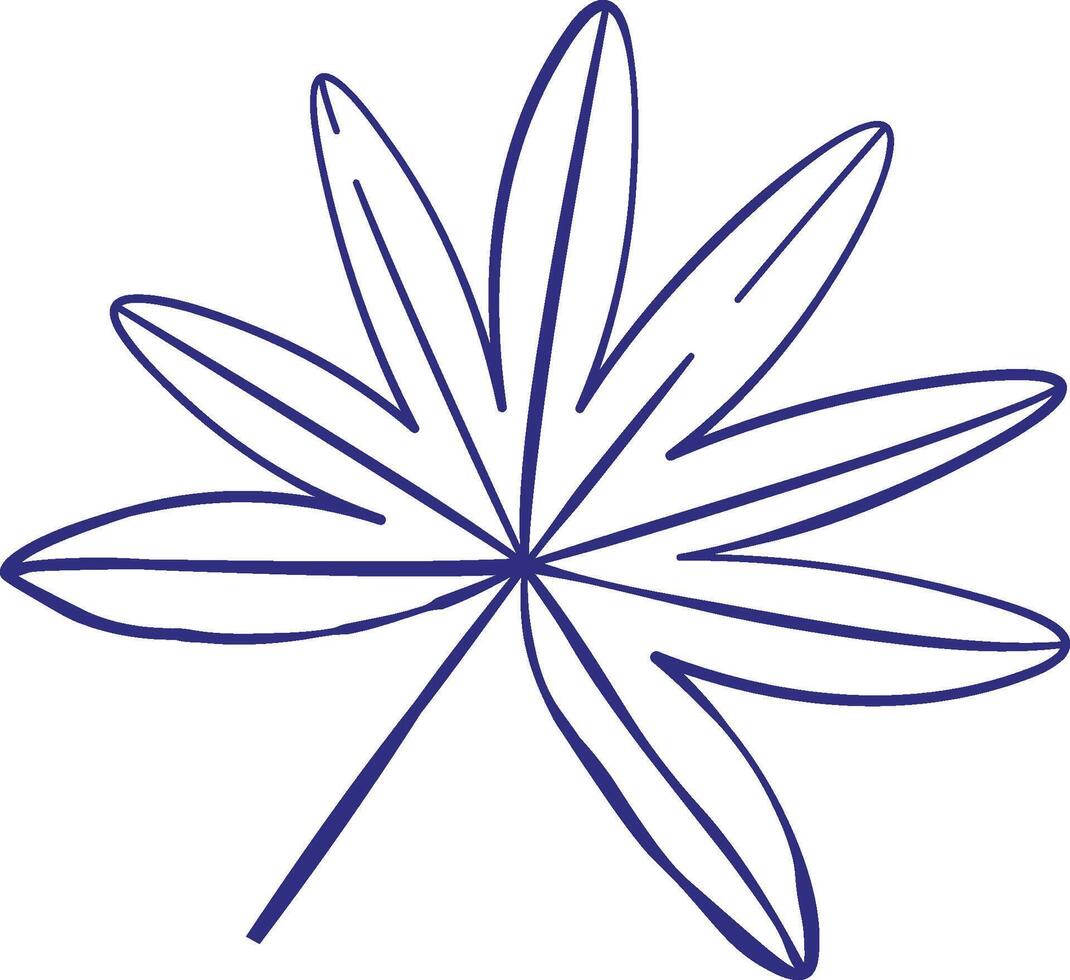 Tropical Leaf Sketch vector