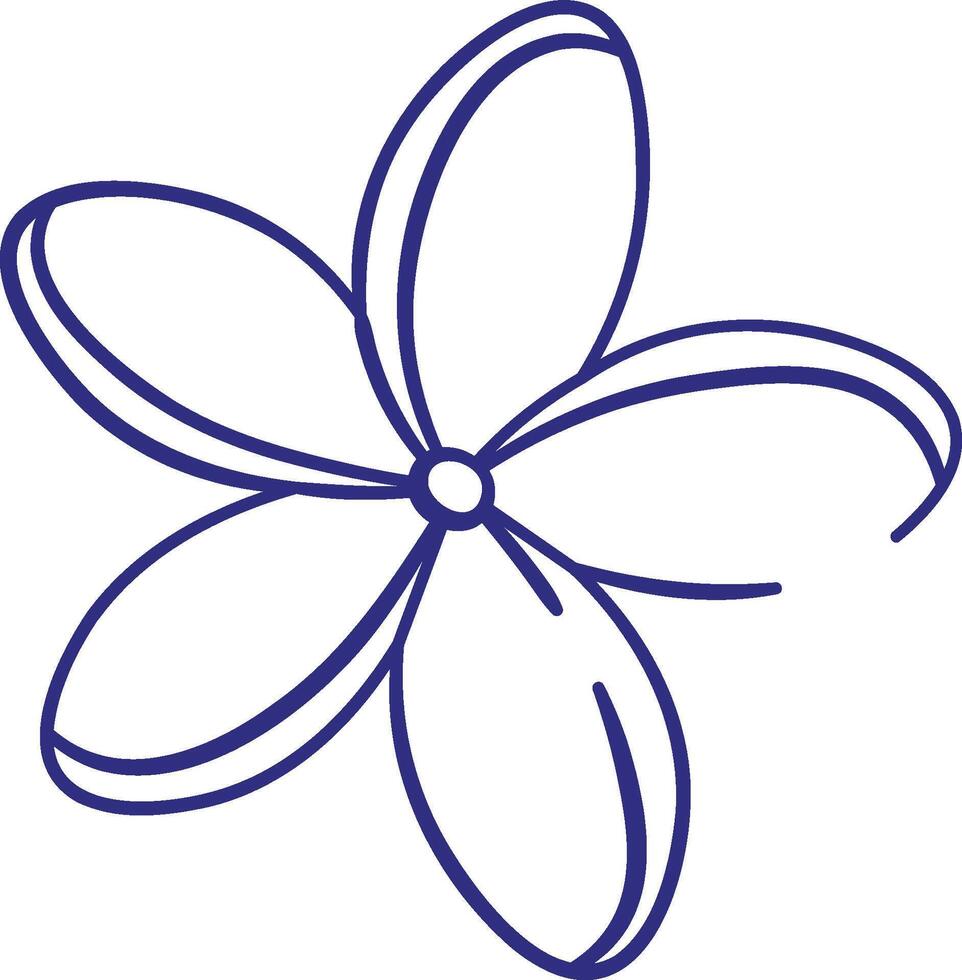 Tropical Flower Sketch Element vector