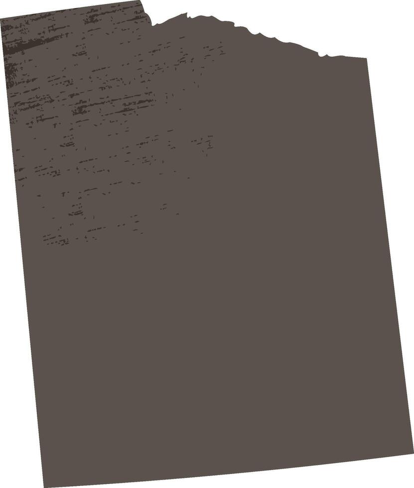 Grunge Torn Paper Sheet Design Element Style vector