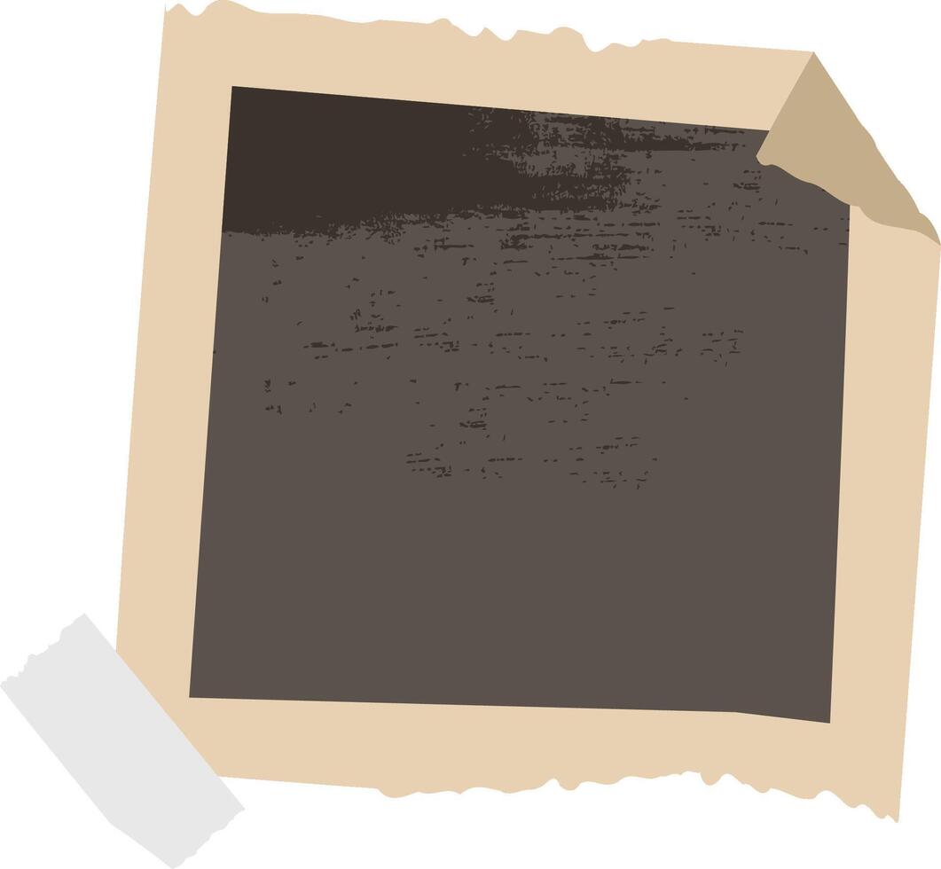 Grunge Retro Photo Frame with Tape vector