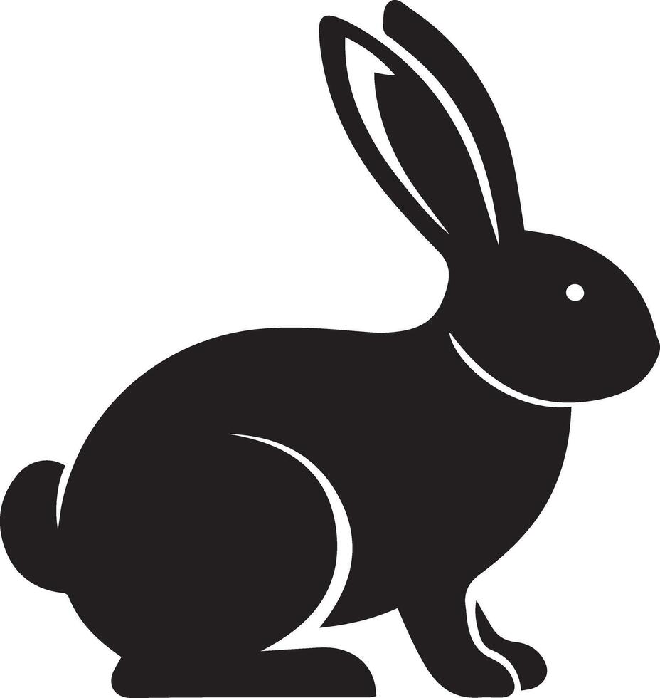 Silhouette of a rabbit, perfect for spring design. vector
