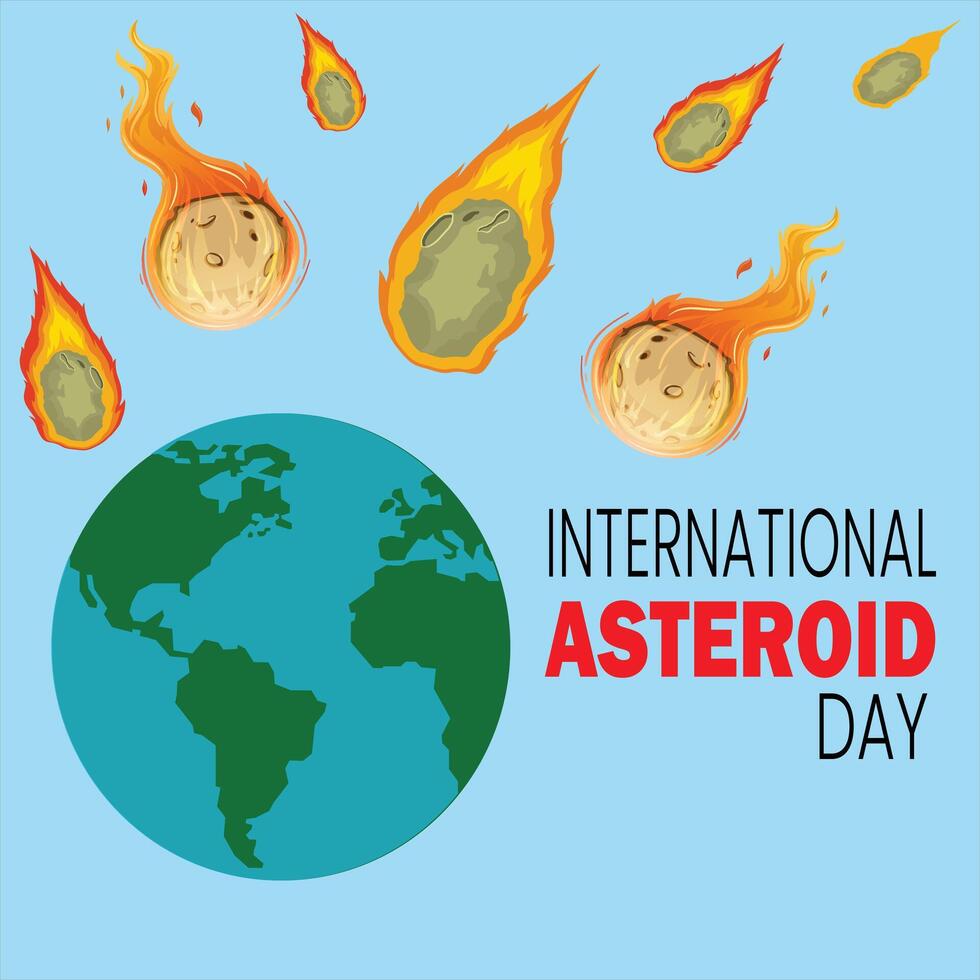 International Asteroid Day design vector