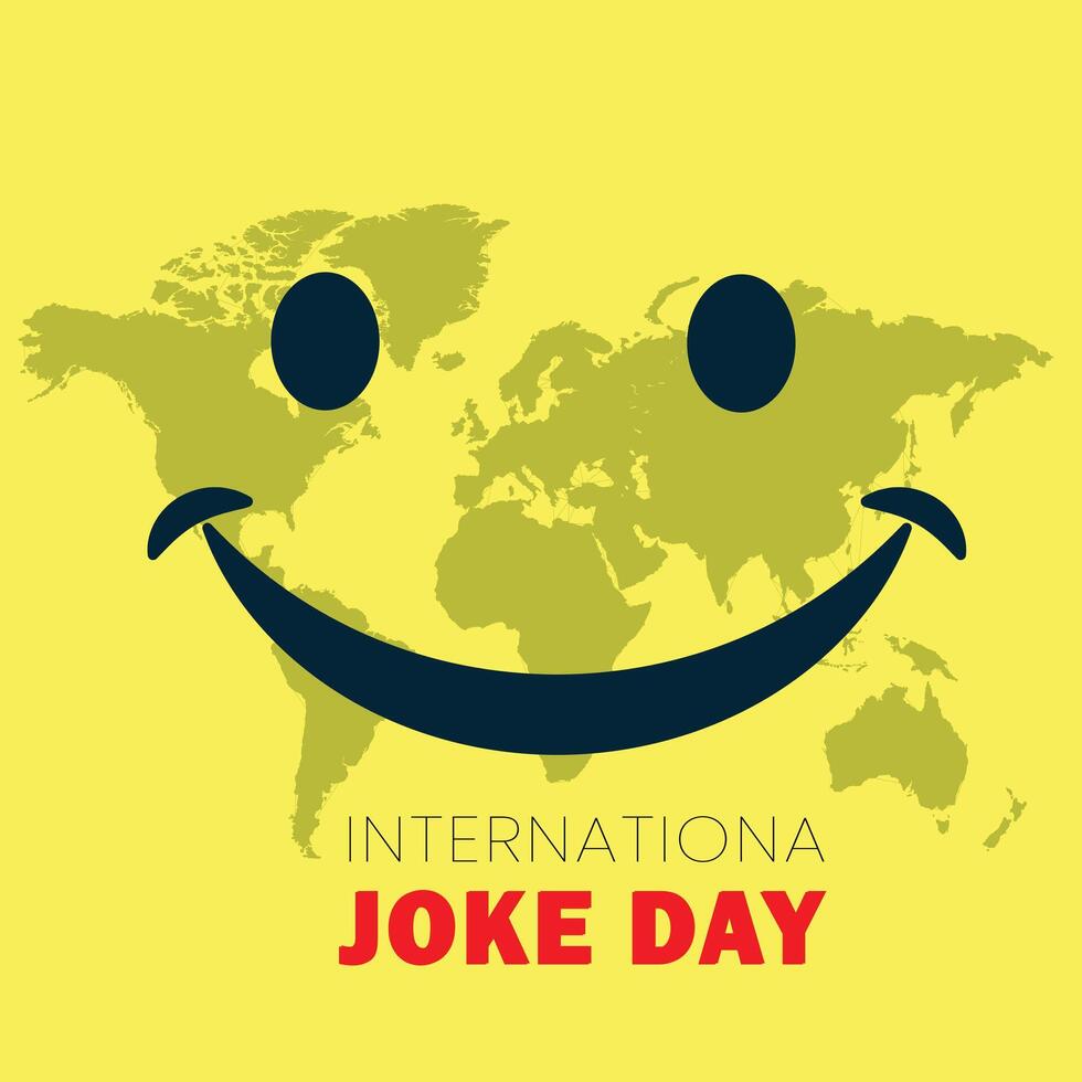 International Joke Day A Happy Smiley Face Celebration vector