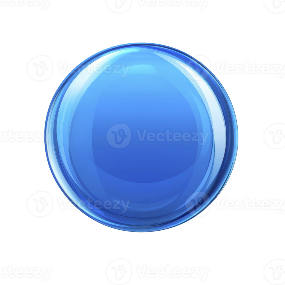 A shiny, reflective blue sphere with smooth surface and glossy finish, isolated on transparency background. vibrant color and polished appearance give it futuristic and sleek look png