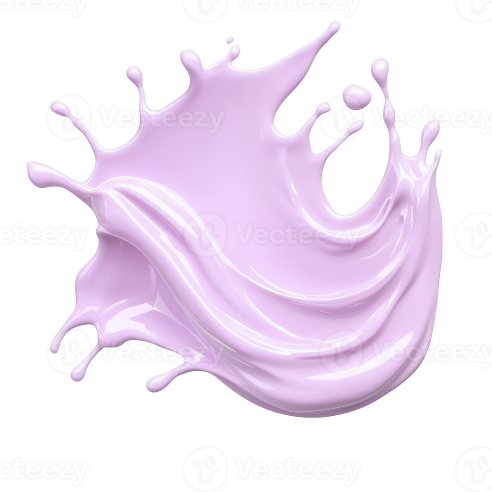 A splash of pastel pink liquid creates dynamic and artistic shape against transparency background, evoking sense of creativity and fluidity png