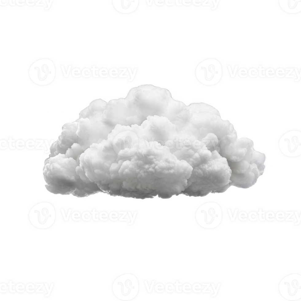 A fluffy white cloud isolated on transparent background, showcasing its soft and billowy texture. cloud appears light and airy, evoking sense of calm and tranquility png