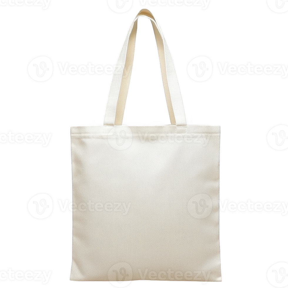 A plain beige tote bag with sturdy handles, perfect for shopping or daily use. minimalist design offers versatility and eco friendly appeal, ideal for carrying essentials png