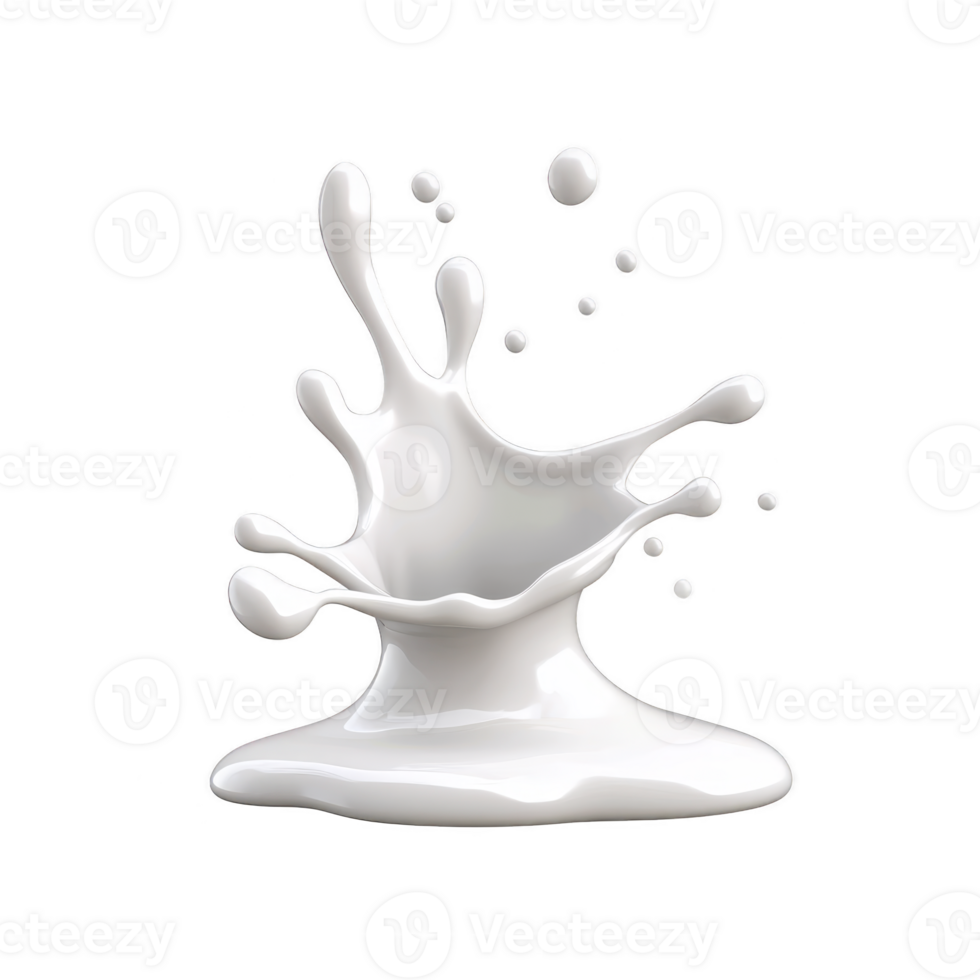 A dynamic splash of white liquid captured mid air, showcasing fluid motion and energy against clean background. droplets are suspended, creating sense of movement and vitality png