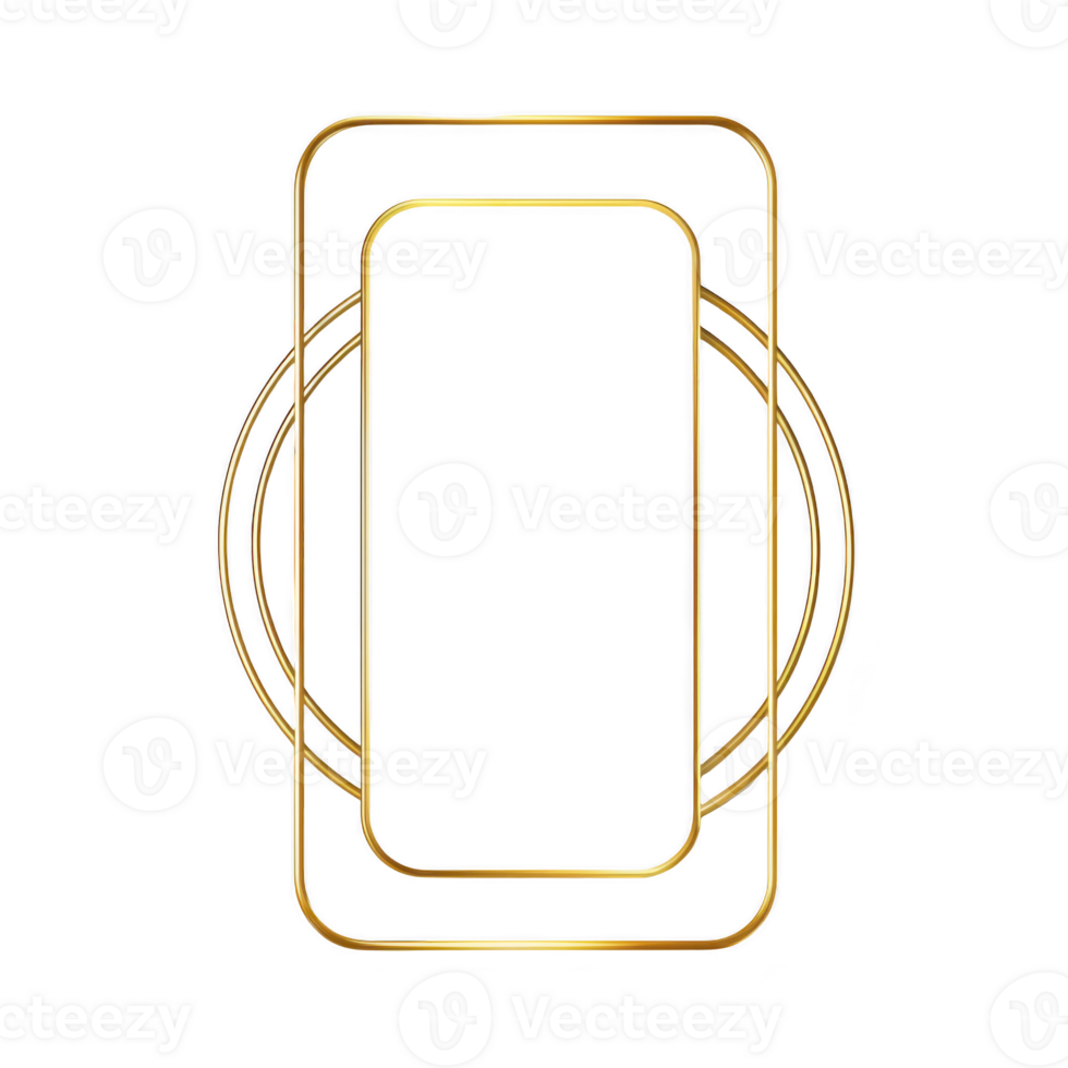 geometric design featuring overlapping gold rectangles and circles creates modern and elegant abstract pattern. metallic lines form sophisticated and stylish composition png