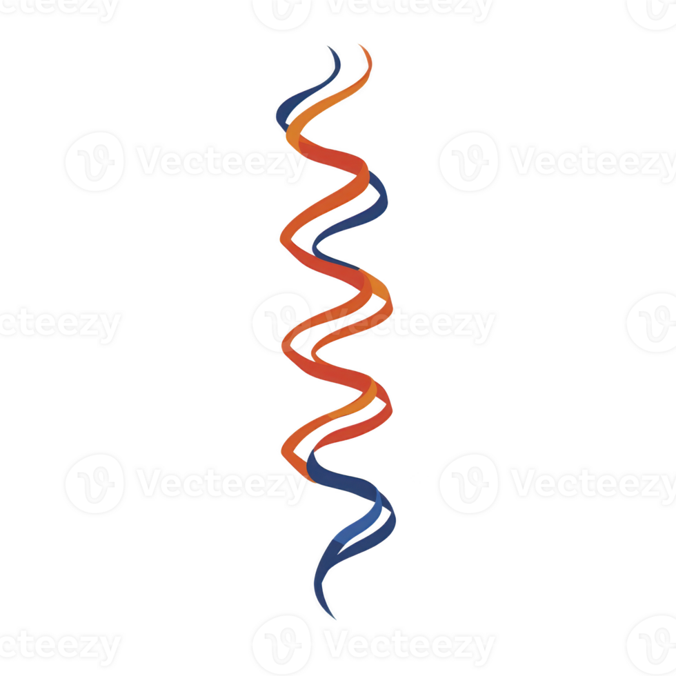 This features colorful, abstract wavy line design with blend of orange, blue, and red hues. pattern is vertical and symmetrical, creating dynamic and artistic visual effect png