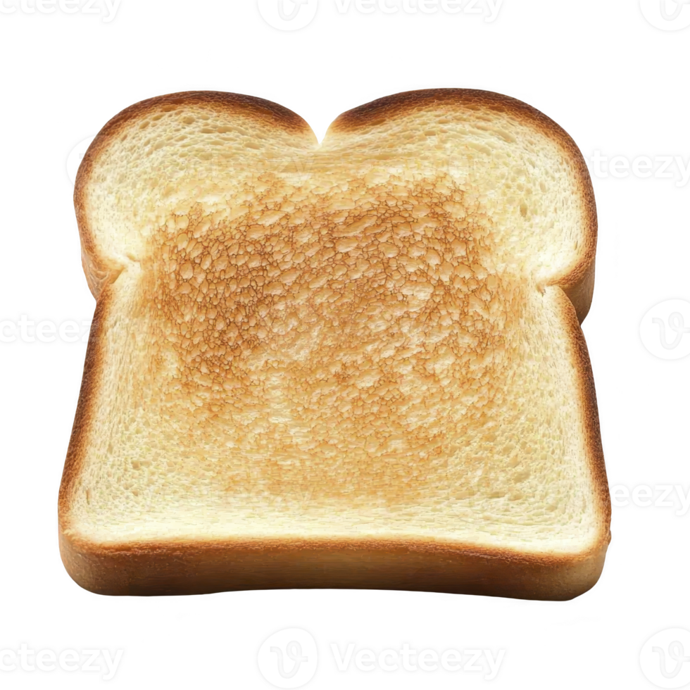 slice of golden brown toasted bread with crispy texture, perfect for breakfast or snack. toast is evenly browned, highlighting its appetizing appearance png