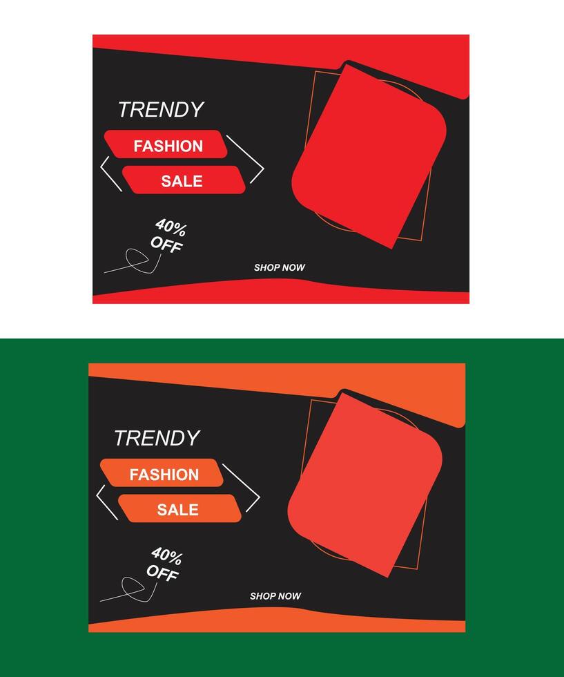 Trendy fashion sale flyer template vector