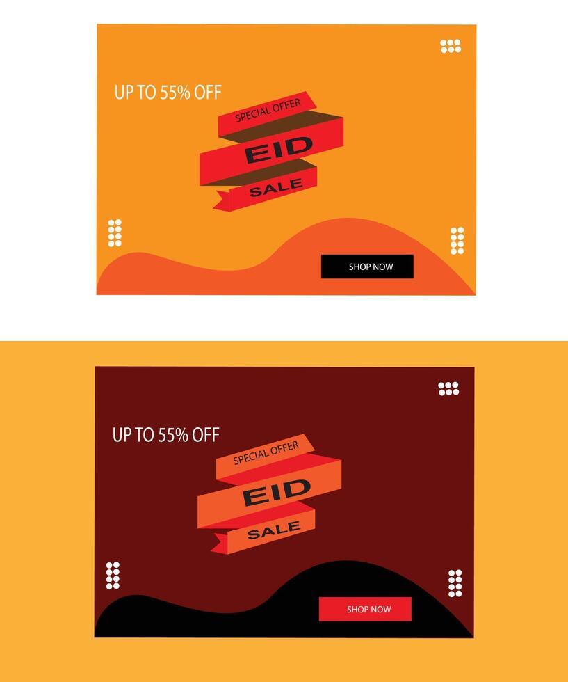 Eid sale banner design template vector
