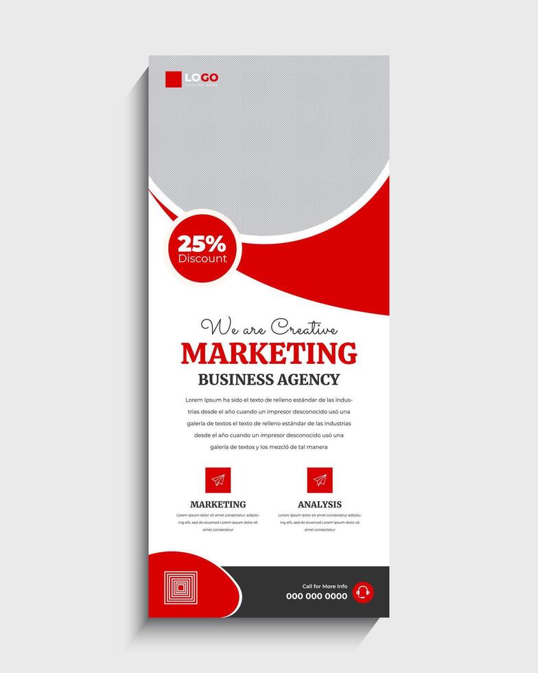 Modern Corporate Roll Up Banner Standee Template vector