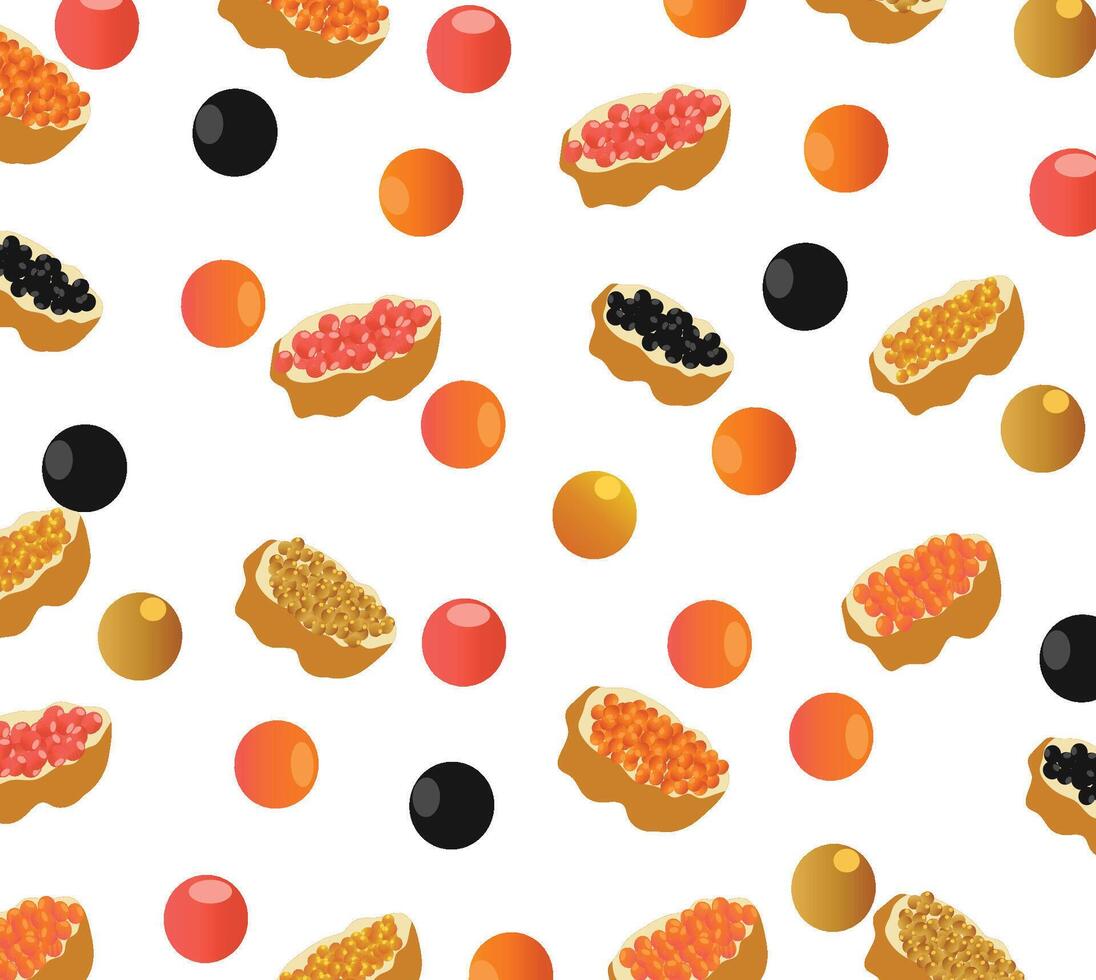 A pattern with fruit and nuts on it vector