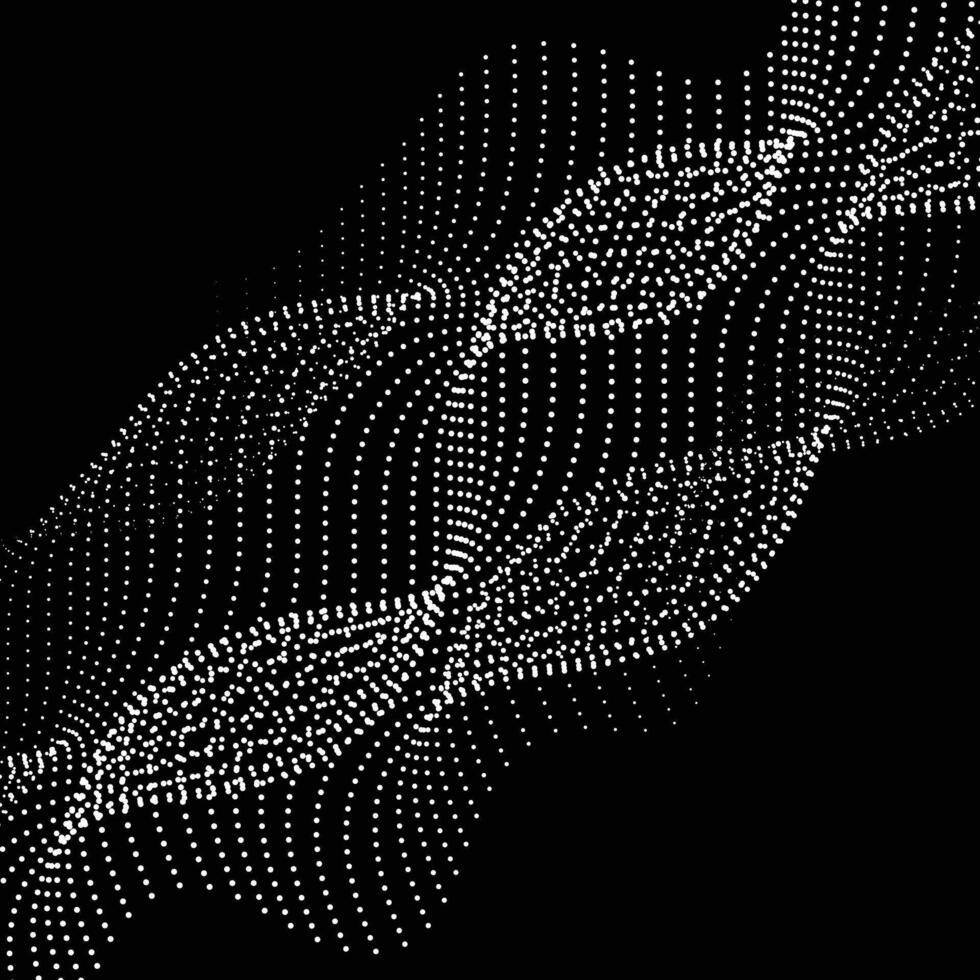 Abstract background with dots on black background vector
