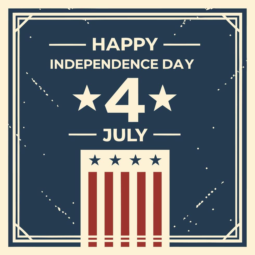 Fourth of July Happy Independence Day U S A Flag Design vector