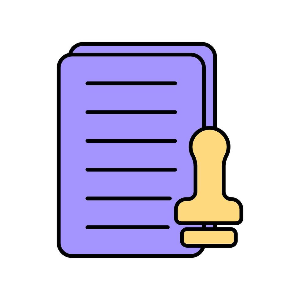 Icon a stamp document, vector