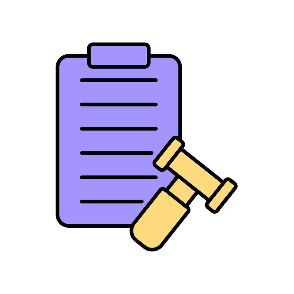 Icon a power of attorney, isolated against a clean background.. vector