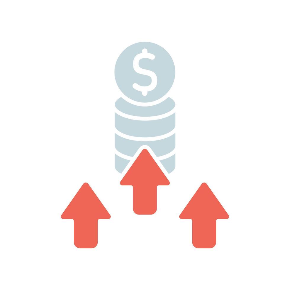 Icon a inflation, isolated against a clean background, vector