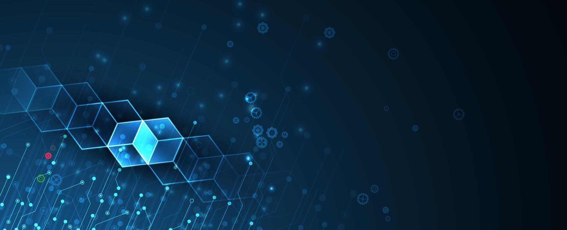 Technology abstract futuristic background for internet business. Big data vector