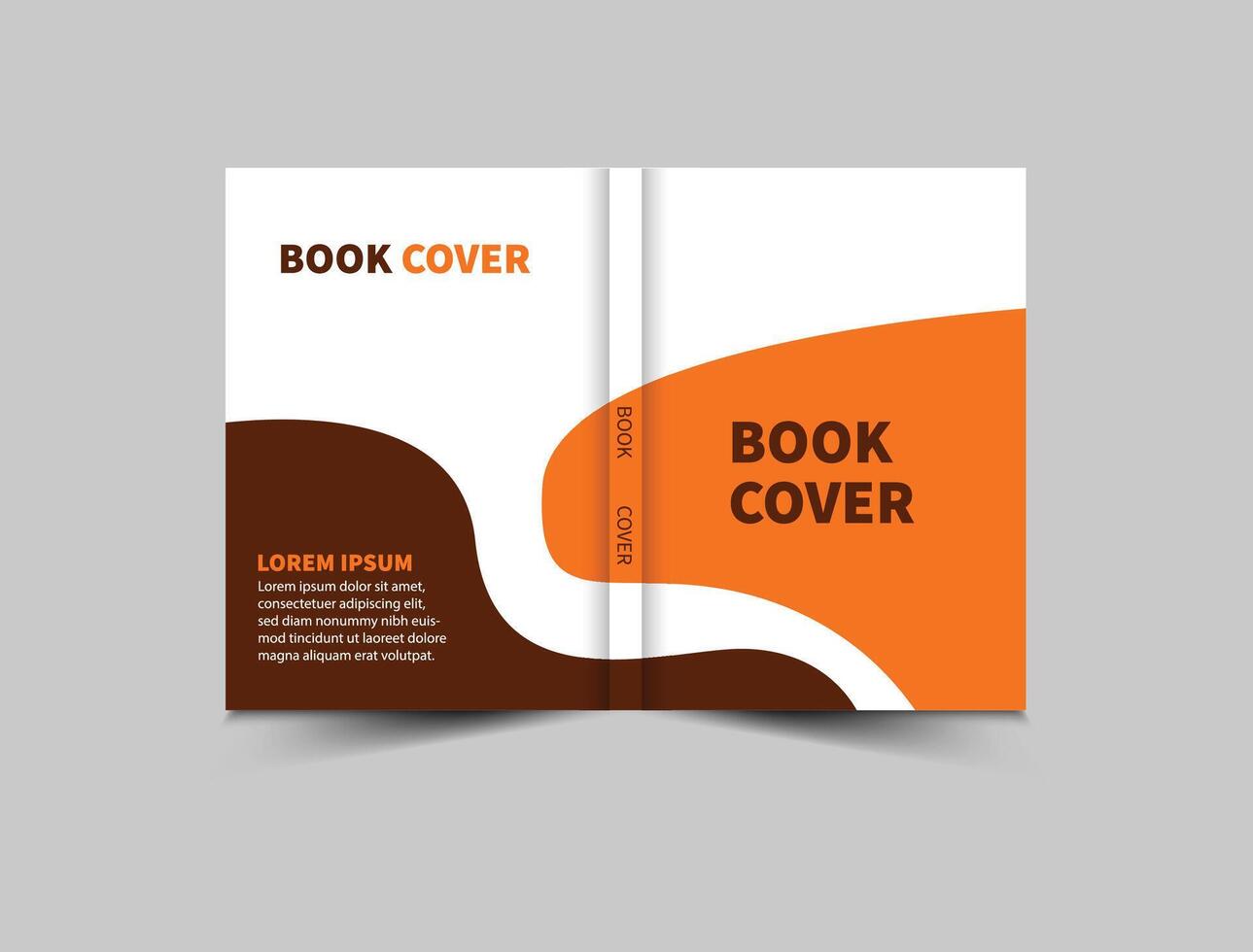 Book Cover Annual Report Template Brown Design Magazine notebook Illustration vector