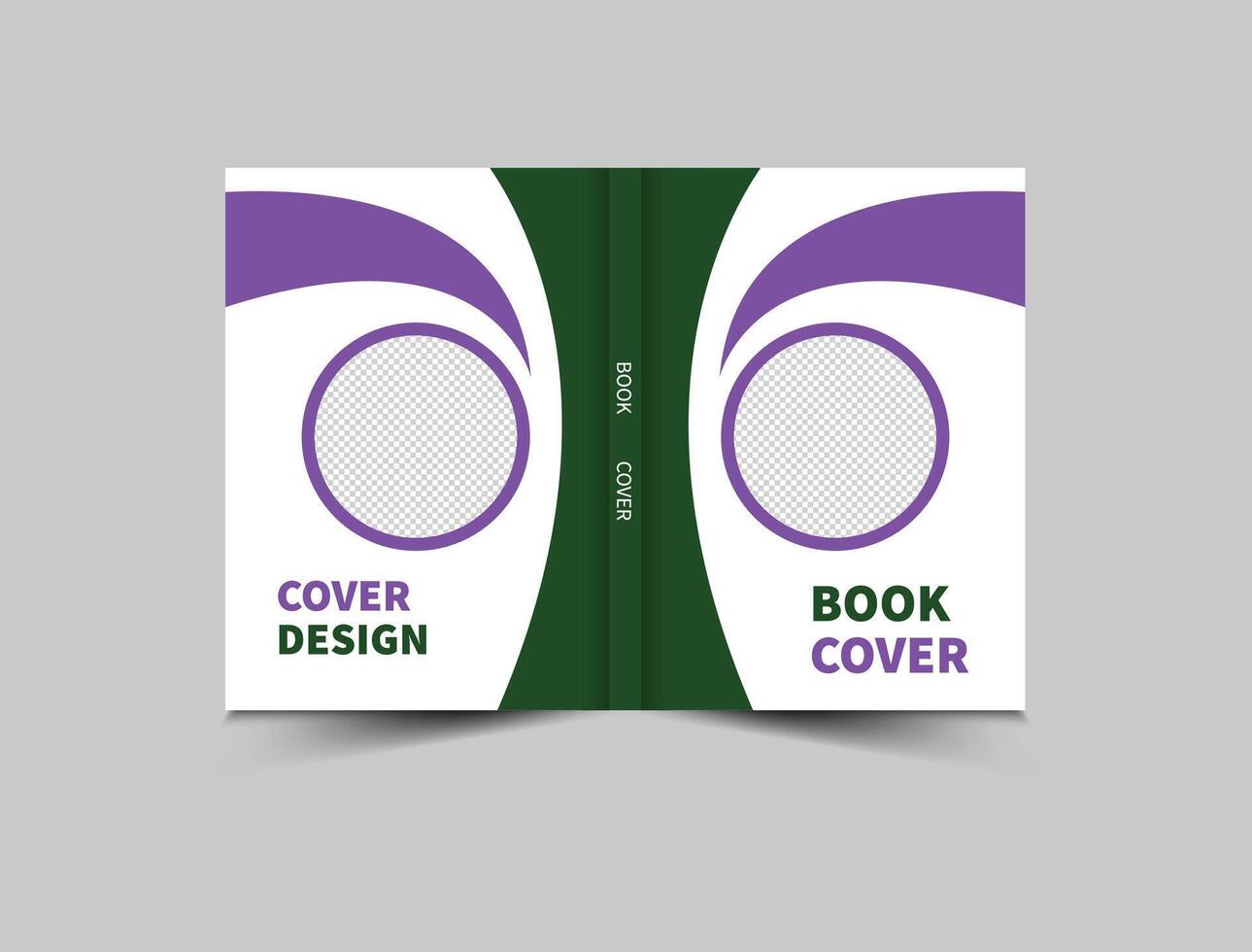 Book Cover Template Design Green And Purple Annual Report Magazine notebook Illustration vector
