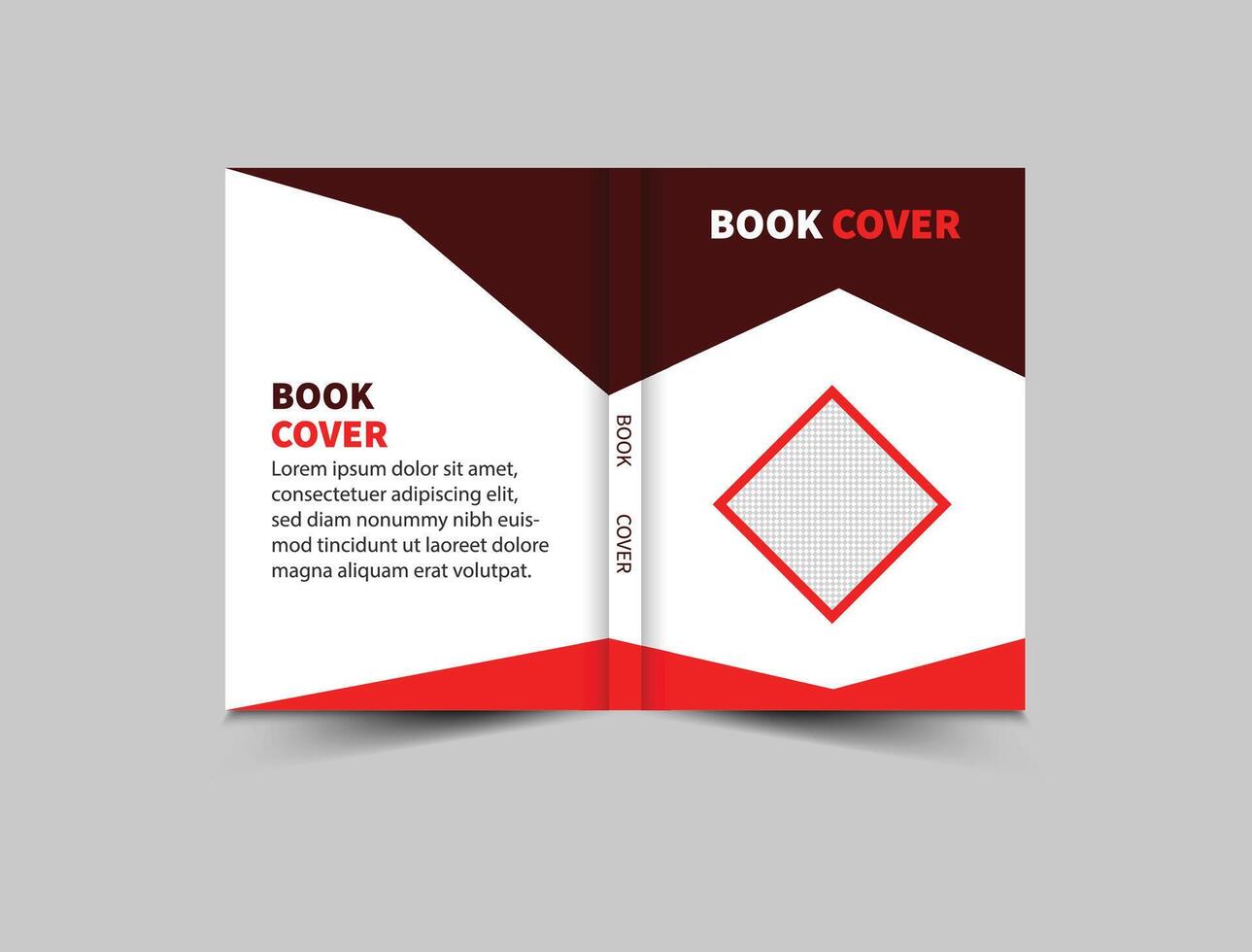 Book Cover Template Design Maroon And Orange Annual Report Magazine notebook Illustration vector