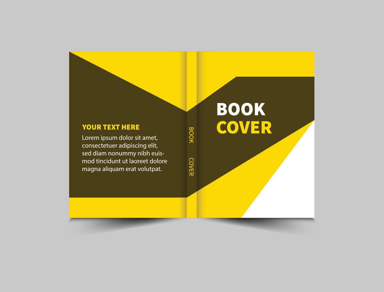Book Cover Annual Report Template Brown And Yellow Design Magazine notebook Illustration vector