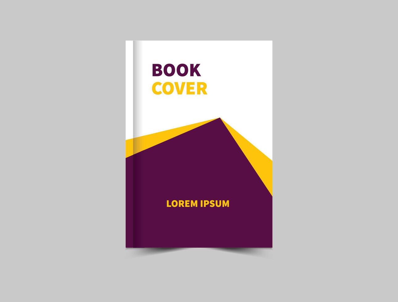 Book Cover Template Design Yellow And Purple Annual Report Magazine notebook Illustration vector