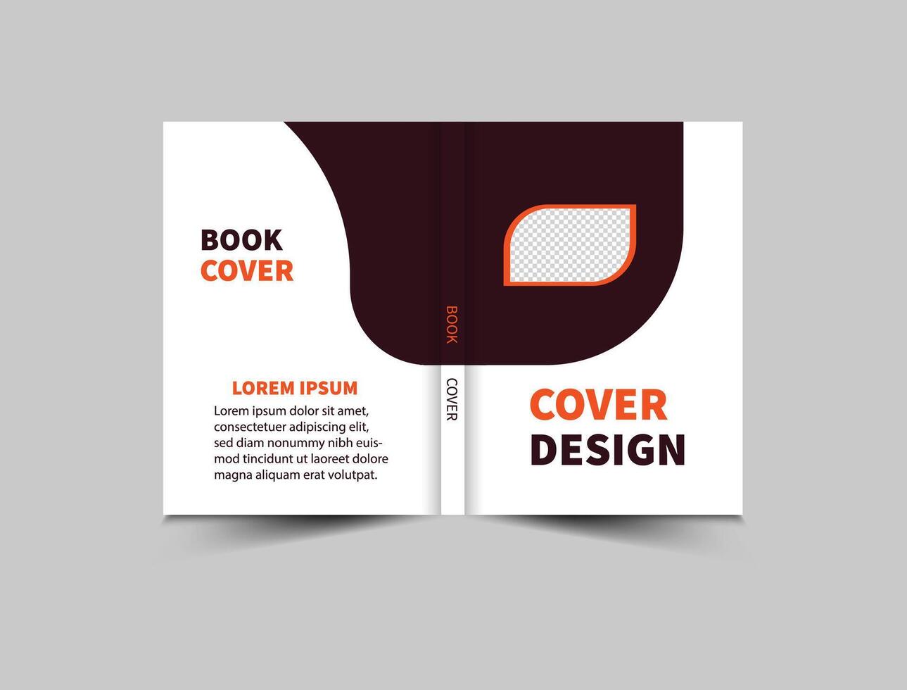 Book Cover Template Design Brown And Orange Annual Report Magazine notebook Illustration vector