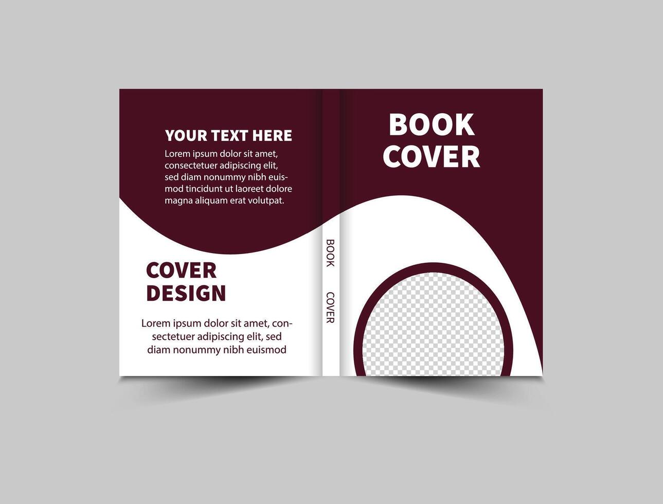 Book Cover Template Design Maroon Annual Report Magazine notebook Illustration vector