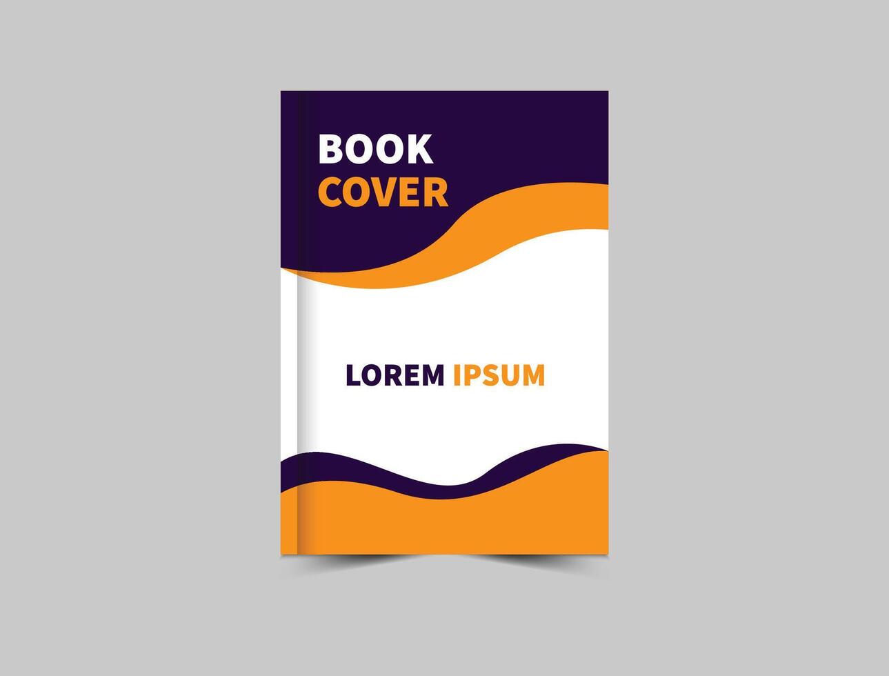 Book Cover Template Design Purple And Yellow Annual Report Magazine notebook Illustration vector