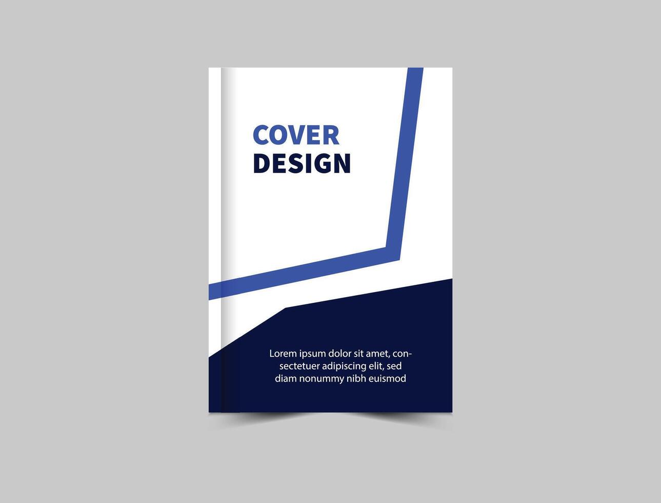 Book Cover Template Design Blue Annual Report Magazine notebook Illustration vector