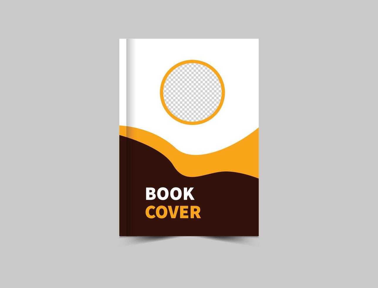 Book Cover Template Design Brown And Yellow Annual Report Magazine notebook Illustration vector
