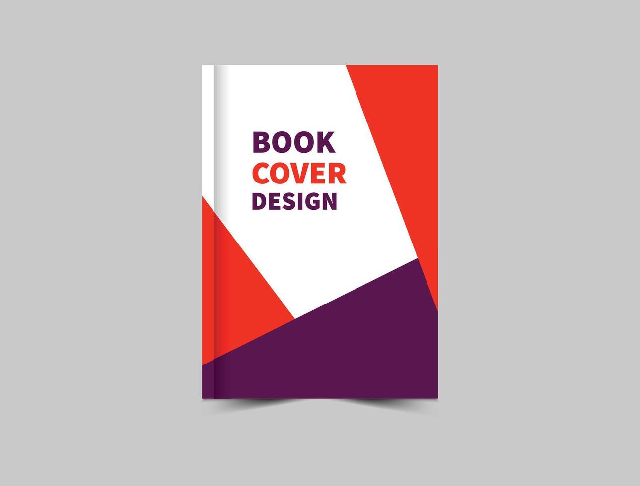 Book Cover Template Design Purple And Orange Annual Report Magazine notebook Illustration vector