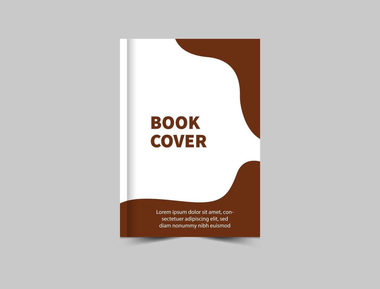 Book Cover Design Template Brown Annual Report Magazine notebook Illustration vector