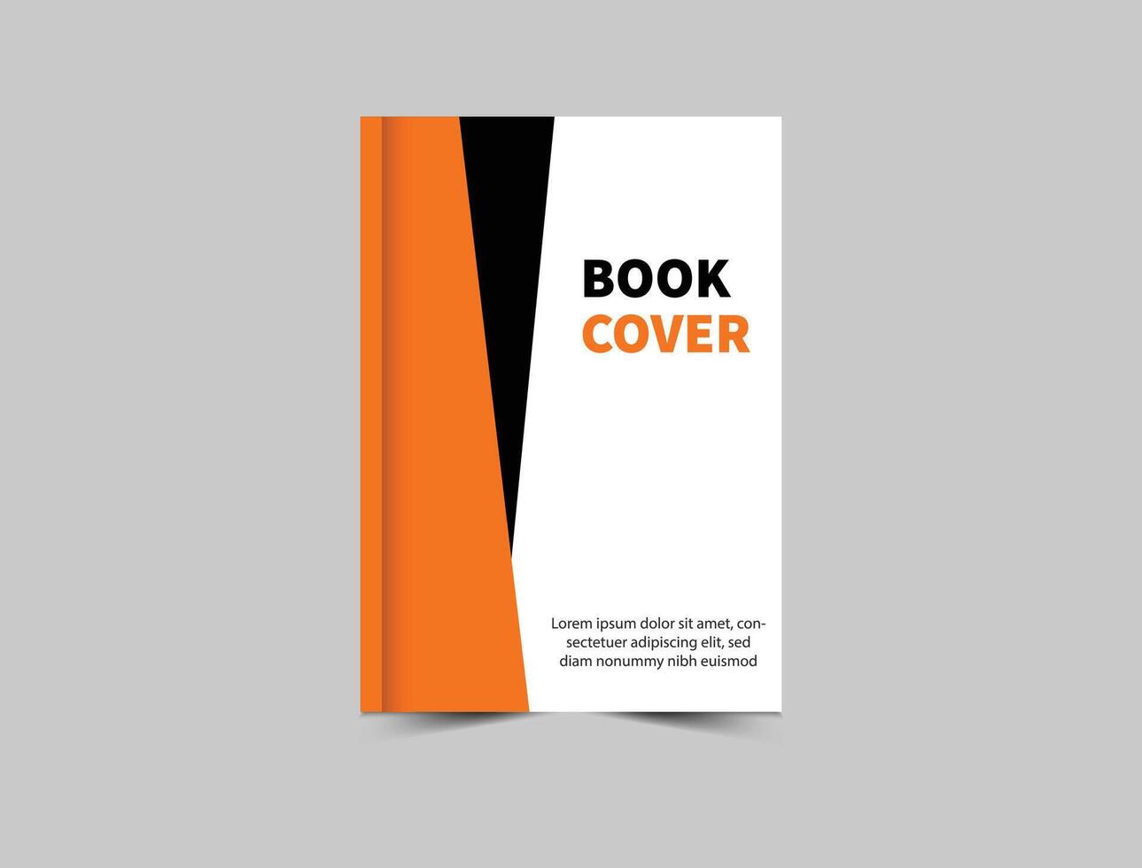 Book Cover Design Template Black And Orange Annual Report Magazine notebook Illustration vector