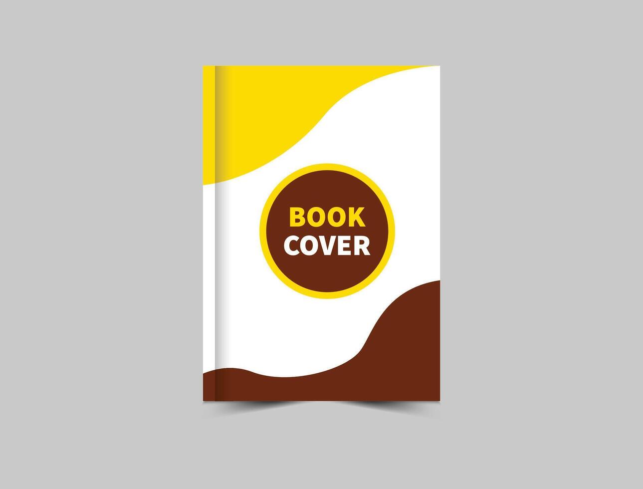 Book Cover Design Template Brown And Yellow Annual Report Magazine notebook Illustration vector