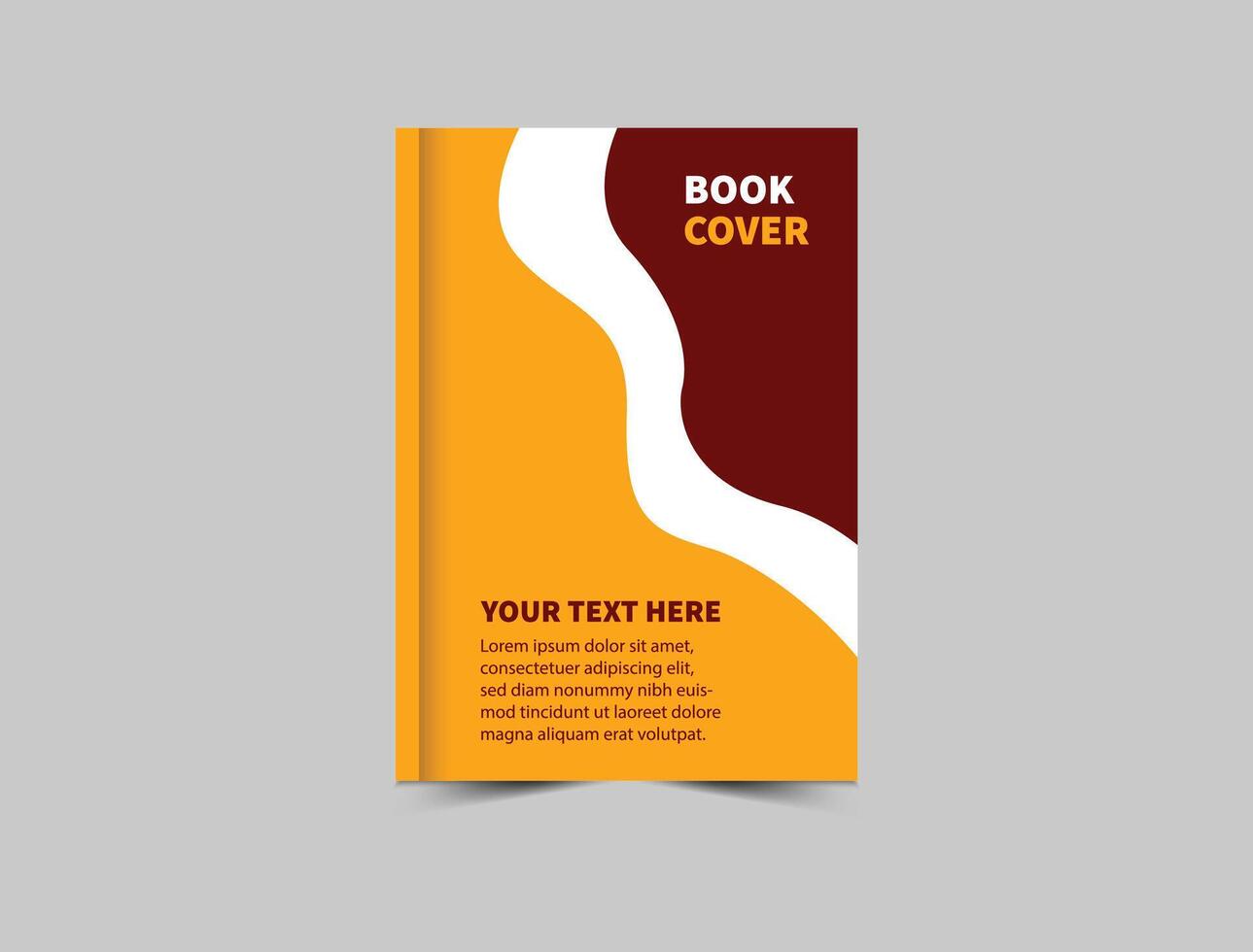 Book Cover Design Template Yellow And Maroon Annual Report Magazine notebook Illustration vector