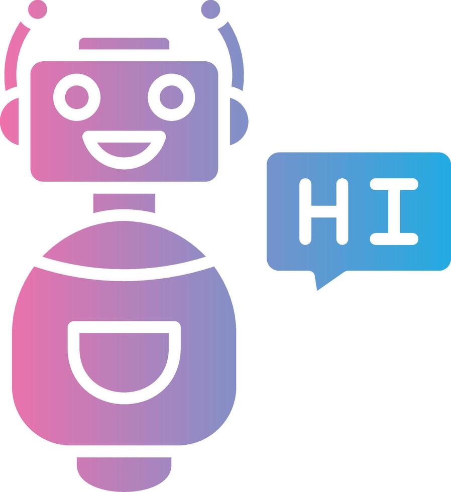 Bot Bold Shape Icon vector